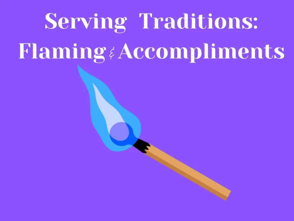 traditional serving method and accompaniments for the Christmas pudding